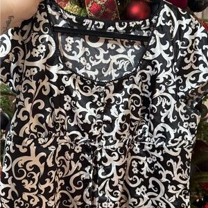 Cato Black and White Patterned Blouse